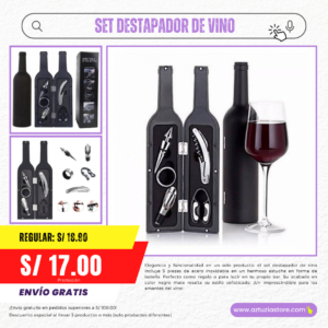 SET DESTAPADOR DE VINO